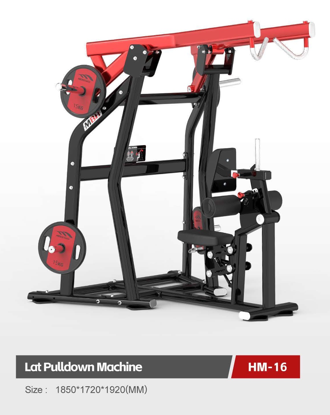เครื่องตัวอย่าง MBH HM16 Lat Pulldown Machine